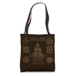 THAO WESSUWAN Thai Yantra Lucky Amulet Tote Bag