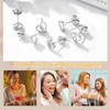 PROSILVER Initial Earrings 925 Sterling Silver Heart Stud Earrings with