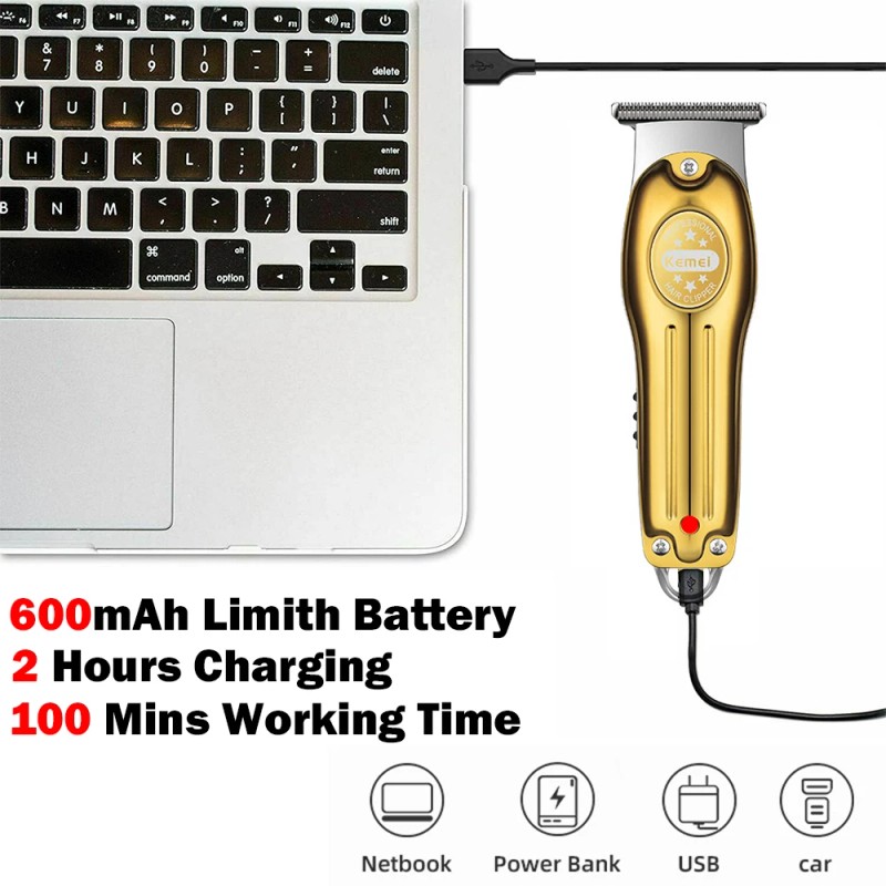 Kemei Professional Hair Clipper Cordless Trimmer Beard Cutting Machine Barber