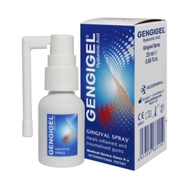 Gengigel Hyaluronic Acid Oral Spray for Mouth & Gum Discomfort (20 ml), Soothes Irritation, Promotes Natural Healing & Protects Delicate Oral Tissue, No Paraben or SLS, Vegan & Kosher