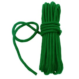 Fuwok 2/3/4/6/8/10MM 20M(64ft) Nylon Rope,Rattail Silk Cord,All Purpose Rope,Assorted Colors Nylon String Twisted Durable Long Ropes (Green, 8mm)