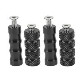 2 Pairs Motorcycle Gear Shift Foot Pegs Motorcycle Brake Foot Pegs CNC Process Coating Precise Fit for M6 6mm Mounting Screws Motorcycle, black