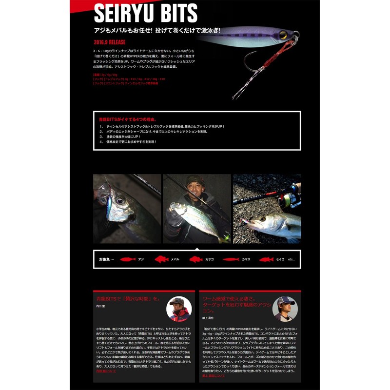 Apia Metal Jig Lure Blue Dragon Bits 3g 07 Magma