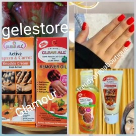 Clear all 2pcs. Clear ALL knuckles, Elbows, knees, Feet Oil & knuckle CREAM