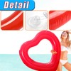 Swimming Ring for Adults, Red Love Swimming Hoop Inflatable Water