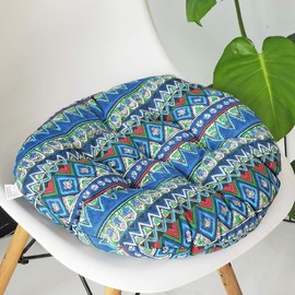 vctops - Cojín Redondo para Silla de jardín, Patio, Cocina, Oficina, Azul, Diameter 20"