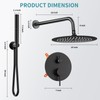 Shower Faucet Set,10-Inch Round Rainfall Showerhead with Dual-Function Handheld Spray,Brass