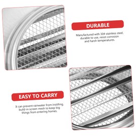 Mipcase Stainless Steel Soffit Vent Cover Rainproof Exhaust Vent for Kitchen Dryer Durable Wall Mount Air Vent Extractor Thick Grille for Use