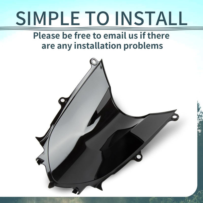 Motorcycle Windshield, PSLER Front Windshield Windscreen for YZF R6 600