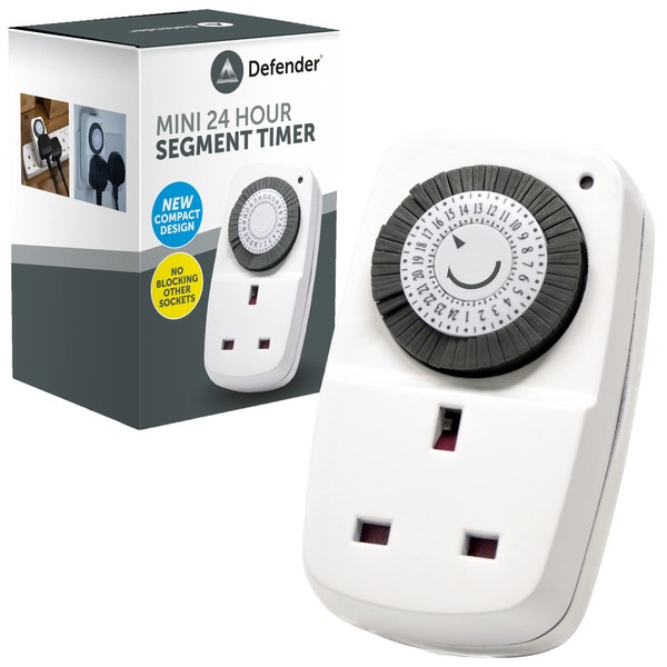 Defender Mini 24 Hour Segment Timer Switch - Energy Saver