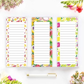 mudrit Large Magnetic Notepads (3pcs) for Grocery List, Shopping List, Todo List, Re...