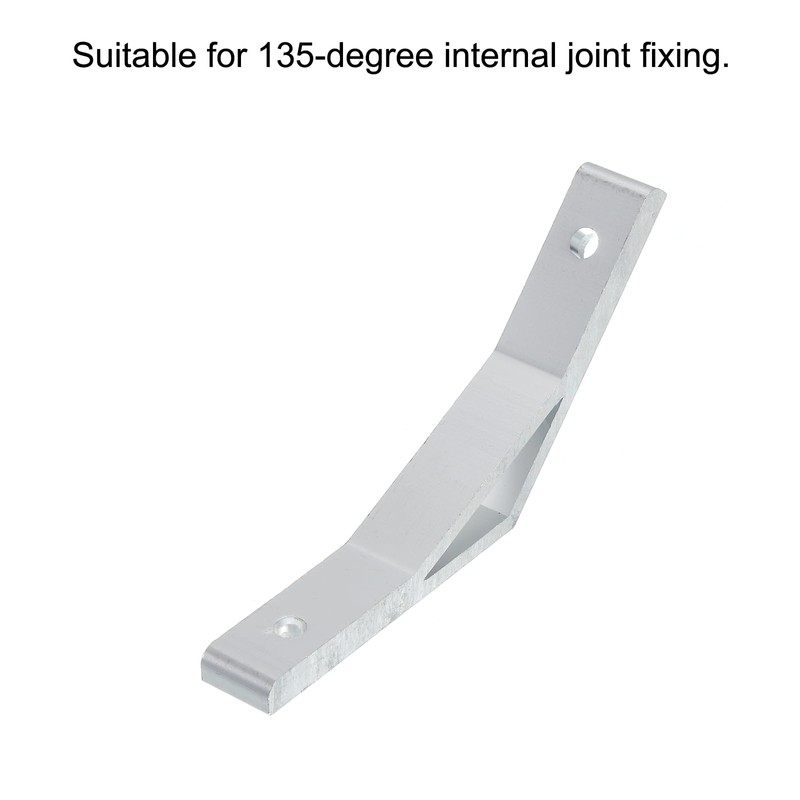 sourcing map 6Pcs 135 Degree Angle Aluminum Profile Corner Brackets,