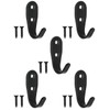 FUXXER® 5 Classic Iron Hooks, Coat Hooks, Clothes Hooks, Furniture