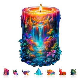 Wooden Puzzles for Adults, Enchanted Flame Jigsaw Puzzles for Adults,Wooden Puzzle for Family Game and Birthday Gift Idea for Friends (29 * 19.9cm,155pcs)