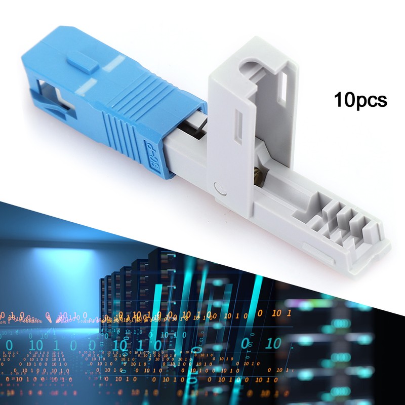 10Pcs Fiber Optic Quick Connector UPC FTTH SC/APC Embedded Fast