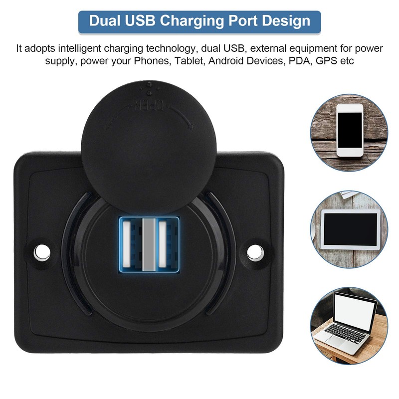 USB Socket, 12 V USB Charging Socket, Car Charger Socket,