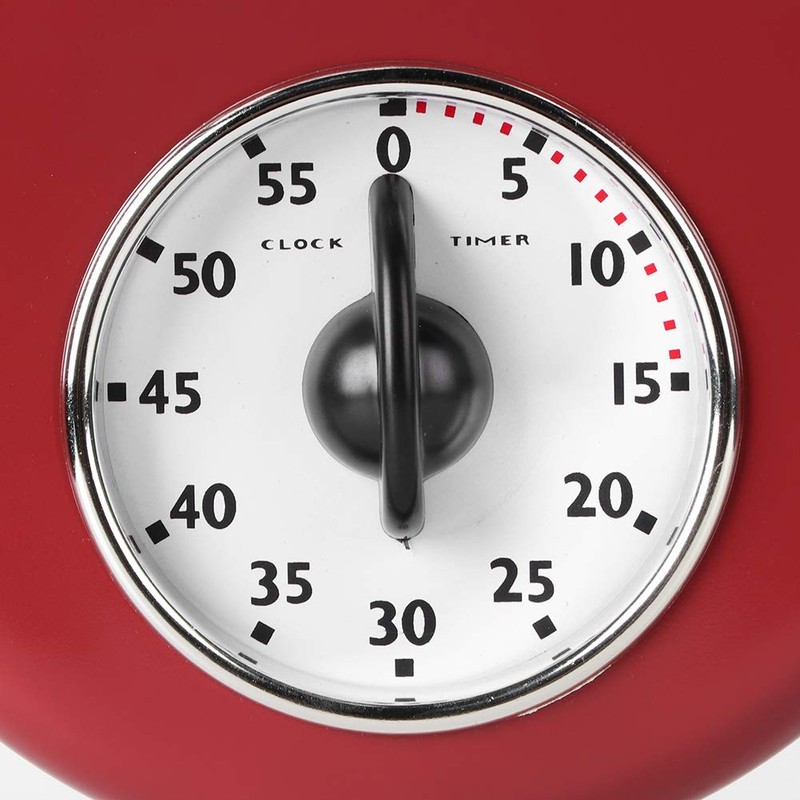 Fdit Wall Clock, Decorative Clock Red Kitchen Timer, Wall Decoration