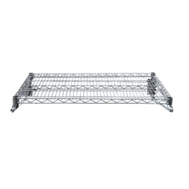 Express KitchQuip Heavy Duty Chrome Wire Storage Wall Shelf (18" x 30")