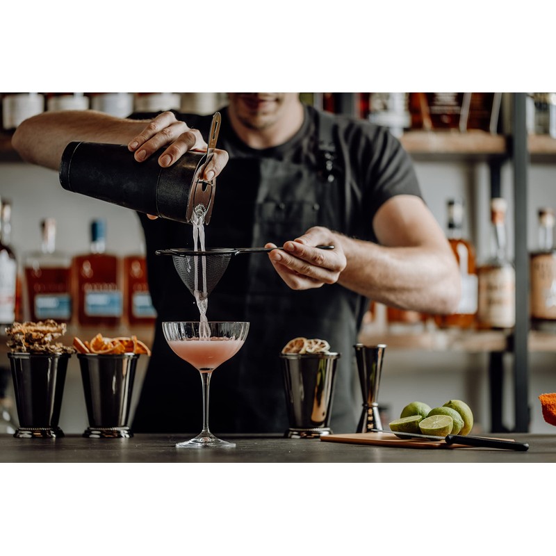 Barfly Fine Mesh Strainer, 3 1/2" Diam. Bowl, Gun Metal