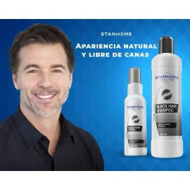 Shampoo + Loción Desvanece Canas Barba Cabello Henna Y Nogal
