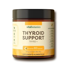THYRD  con Magnesio, Potasio, Selenio, Yodo, Zinc, Ajo y Crcuma. Con 60 capsulas de 500mg (2 meses). VitalBotanics. Suplemento Multivitamnico para... 