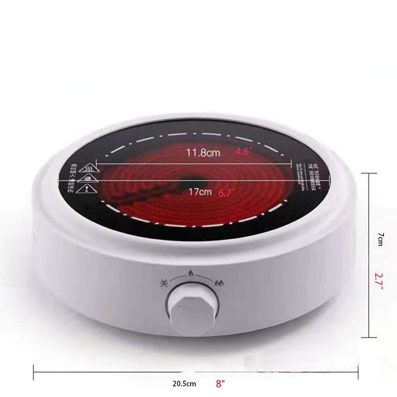 Small Electric Stove 800W Portable Countertop 6.7" Hot Plate Multifunctional