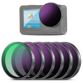 NEEWER ND Filter Set Compatible with DJI Osmo Action 5 Pro/4/3, 6 Pack ND8+ND16+ND32+ND64+ND256+CPL Neutral Density Polarizing Action Camera Accessories Multicoated HD Optical Glass, FL-A98