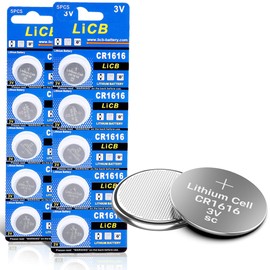 LiCB 10 Pack CR1616 3V Lithium Battery CR 1616