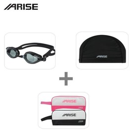 (ASGCBSET) Goggles + Swim Cap + Bag 3-Piece Swim Gear Set / (ASGCBSET) 수경+수모+가방 수영용품 3종세트
