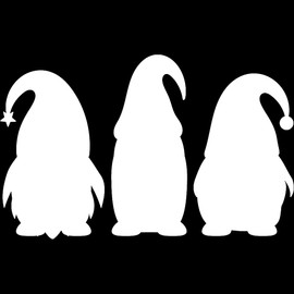 Decal Stickers of Easter Gnomes (White) (Set of 2) Premium Waterproof Vinyl Decal Stickers for Laptop Phone Accessory Helmet Car Window Mug Tuber Cup Door Wall Decoration - ANDstic0d7502WH