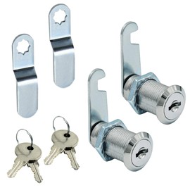 PDETVEO 1-1/8" Cabinet Locks with Keys, Cam Lock Keyed Alike, RV Storage Cam Locks, Mailbox Lock, Zinc Alloy Cabinet Lock Set, Drawers Lock Replacement, 2PCS
