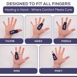 MedVance Elivo Finger Splint, Trigger Finger Support Brace for Thumb, Index, MIddle, Ring, and Pinky Finger, One Size Fits All - 3 Pack