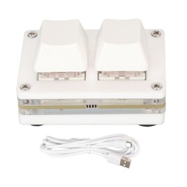 2 Key Gaming Keyboard Custom DIY Red Shaft Mini Mechanical Keypad with RGB LED for Game Office Multimedia