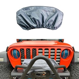 Winch Cover, Heavy Duty 600D Oxford Fabric Waterproof Dustproof Electric Winch Cover, Winch Protector for Most 8000-17500 Lbs Electric Winches. (L21.6" x H9.5" x W7.5") - Gray