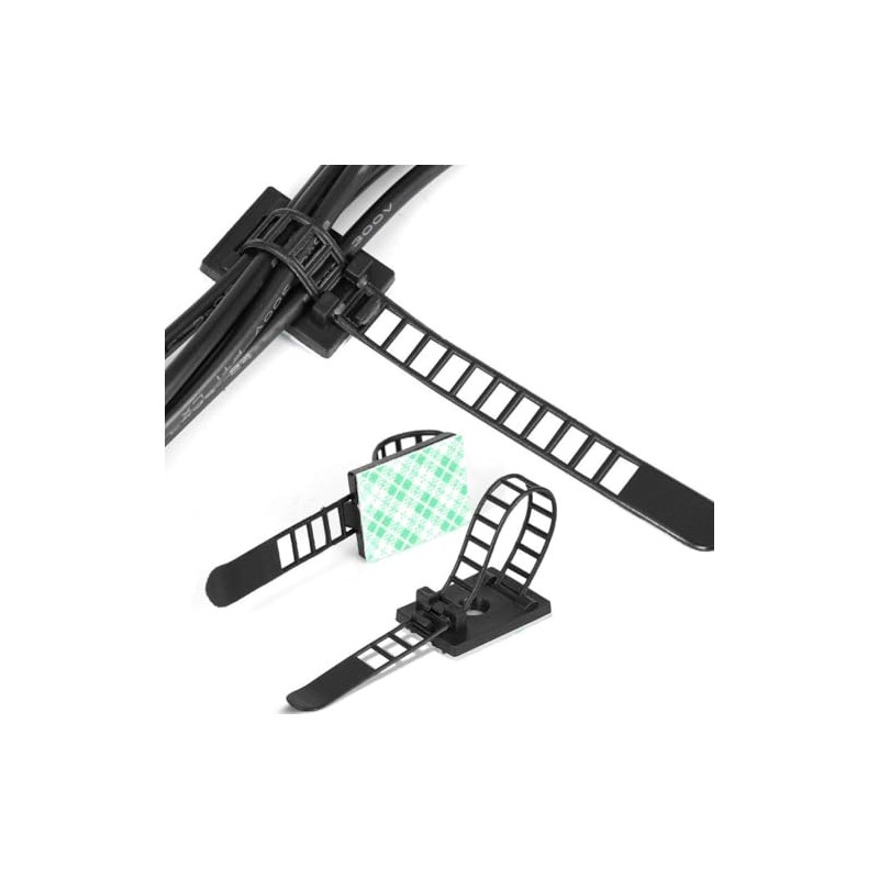 50 Piezas Organizadores Cables Reutilizables Pinzas Adhesivas para Cables de