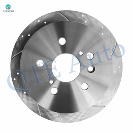 PM Auto Set of 6 Rear 288mm Drilled Slotted Brake Disc Rotors-Ceramic Brake Pad kit Replacement For 2004-2006 Lexus Rx330