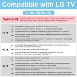 Maozhren Stand for LG TV Legs, Only for LG TV Stand 55UK6500 55UJ6300 55UK6300 55UM6900 55UK6090PUA 55UN7300 55LJ550M 50UK6300 50UJ6300 50UK6500 50UK6090 50UM7300 49UJ6300 Only for Models We List