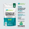 Wellthy Citrato de Magnesio Premium 220 Cápsulas 400mg. 100% Natural,