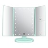 deweisn Tri-Fold Lighted Vanity Tabletop Mount Mirror with 21 LED