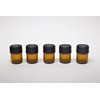 AFMNQZ 50Pack Set 1ML Amber Glass Bottle with Orifice Reducer