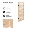 3 Panel Room Divider Screen, Folding Privacy Wooden Short Screen,
