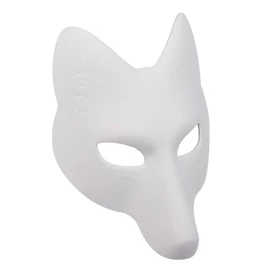 COHEALI Blank Mask - White Paper Blank Hand Painted Face Mask Papier Mache White Masquerade Mask Cosplay Party Prop