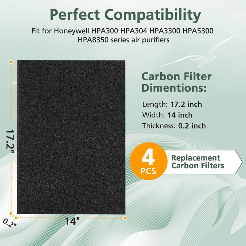 4 Pack HPA300 Pre Filter A, HRF-A300 Pre Kit Filter