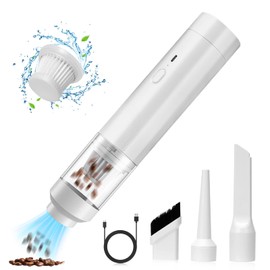 SUPRBIRD Handstaubsauger Akku, 9000Pa Auto Kabellos Staubsauger, Handstaubsauger mit Waschbar HEPA-Filter, USB Aufladbar Tragbar Staubsauger, für Tierhaare, Auto, Zuhause, Büro （Weiß）