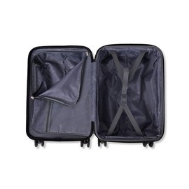 NONSTOP New York Elite Luggage Expandable Lightweight Spinner Wheels hard side shell Travel Suitcase Set, TSA Lock, Double USB Port, 3 packing cubes, Blush Pink, 3-piece Set (20/24/28)