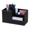 KINGFOM Desk Tidy Organiser Caddy Multifunction Leather Pen Pencil Pots