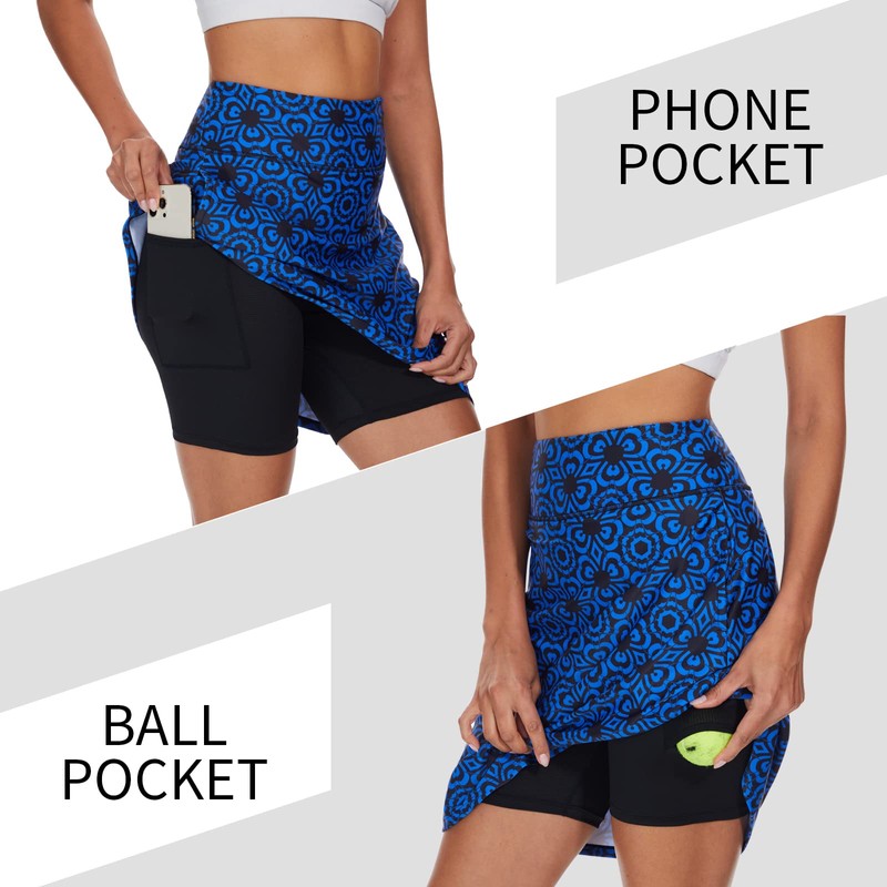 M MOTEEPI - Falda de golf para mujer, longitud a