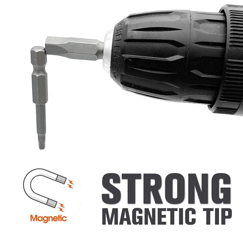 Saipe 10pcs Magnetic Pentagon Head Screwdriver Bits Set 1/4 Inch