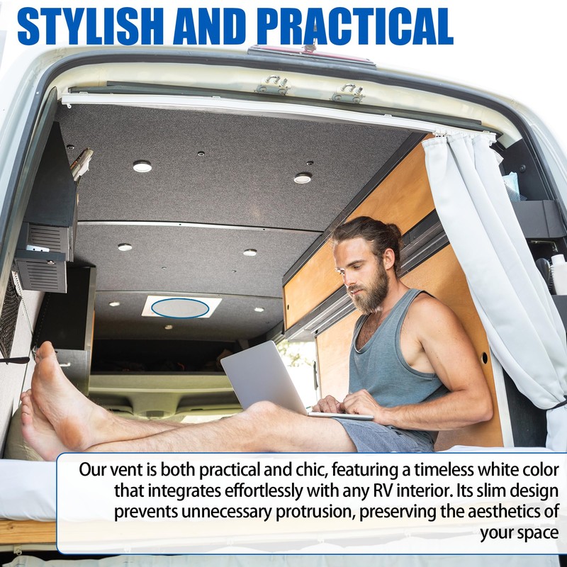 Calvana (2-Pack 6.5" RV Ceiling Vent Covers for Inside Camper,
