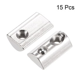 sourcing map M5 T Slot Nuts Roll in Spring T-nut with Ball Carbon Steel for 4040 Series Aluminum Extrusion Profile Rail with 8mm Slot 15Pcs